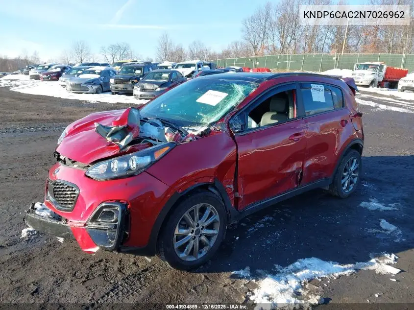 KNDP6CAC2N7026962 2022 Kia Sportage Nightfall Edition