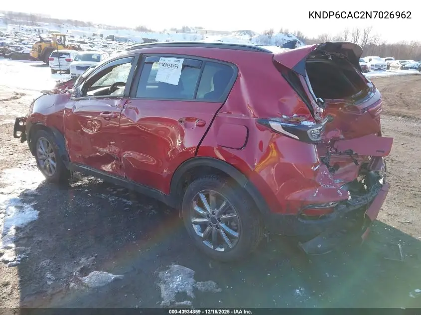 KNDP6CAC2N7026962 2022 Kia Sportage Nightfall Edition