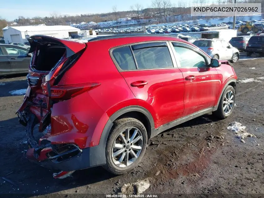 KNDP6CAC2N7026962 2022 Kia Sportage Nightfall Edition