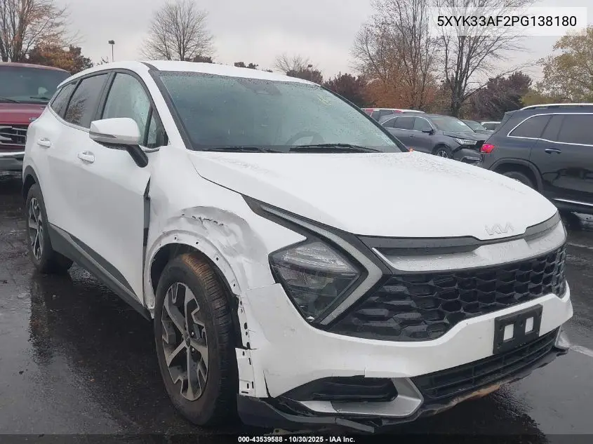 5XYK33AF2PG138180 2023 Kia Sportage Ex