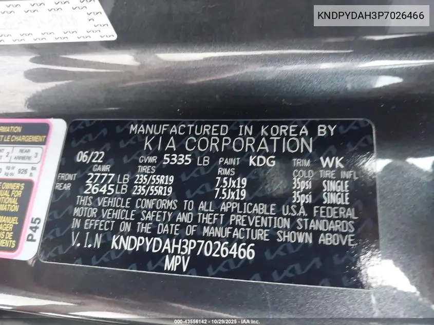 KNDPYDAH3P7026466 2023 Kia Sportage Plug-In Hybrid X-Line