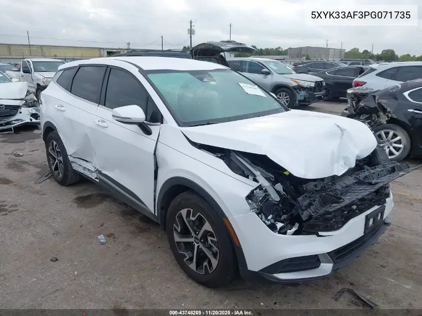 5XYK33AF3PG071735 2023 Kia Sportage Ex