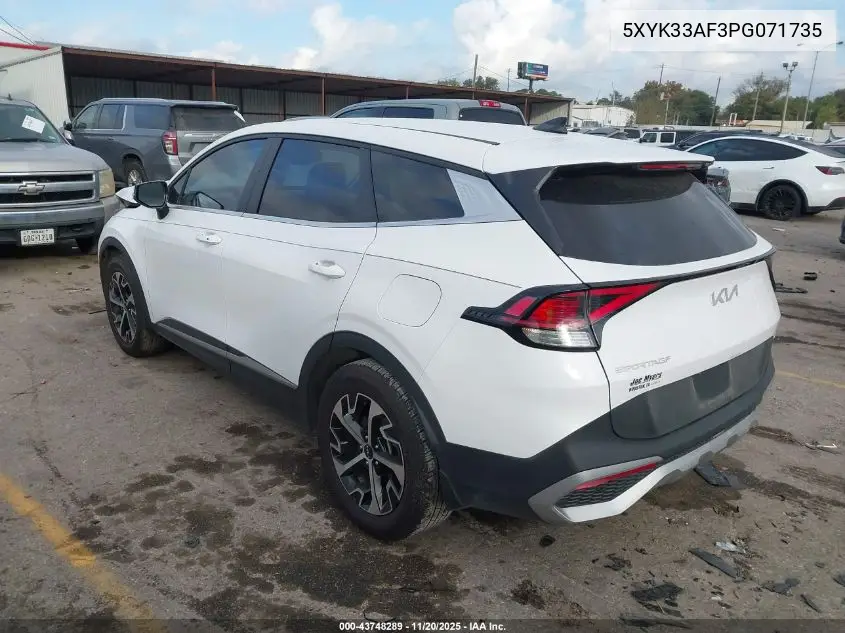 5XYK33AF3PG071735 2023 Kia Sportage Ex