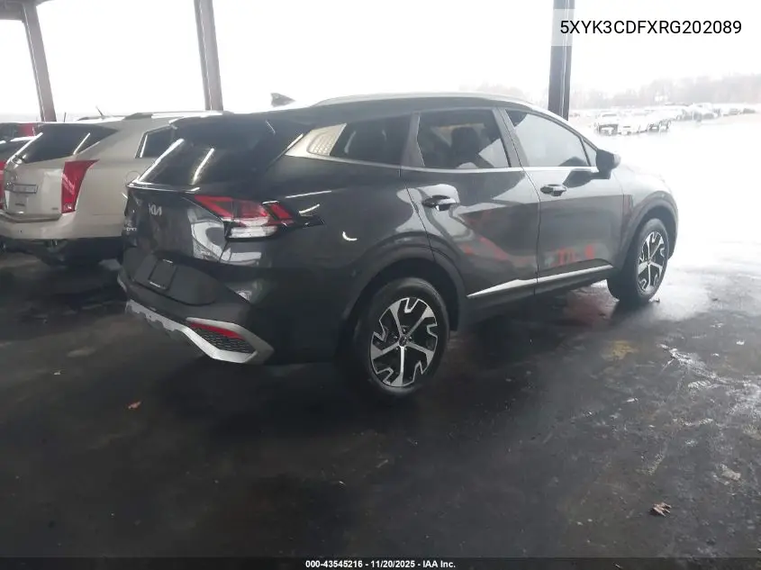5XYK3CDFXRG202089 2024 Kia Sportage Ex