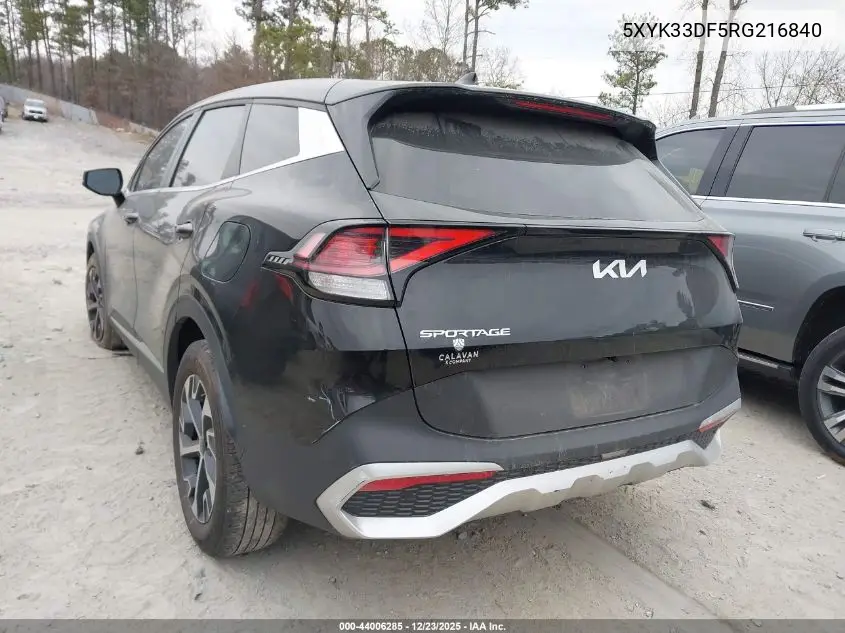 5XYK33DF5RG216840 2024 Kia Sportage Ex