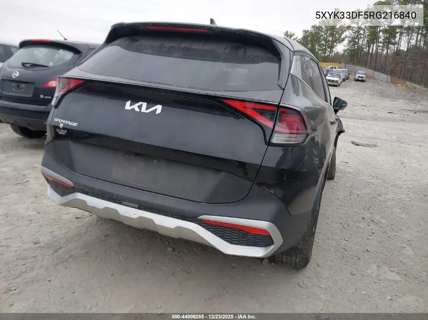 5XYK33DF5RG216840 2024 Kia Sportage Ex