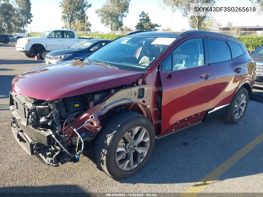 5XYK43DF3SG265618 2025 Kia Sportage Sx