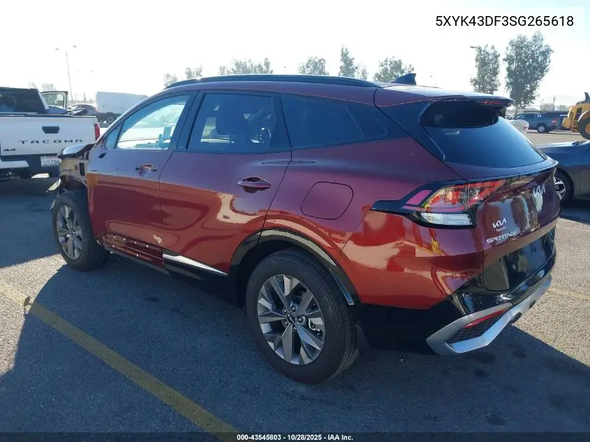 5XYK43DF3SG265618 2025 Kia Sportage Sx