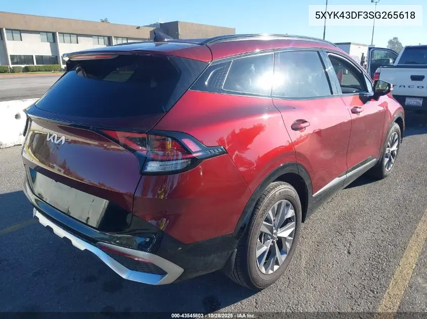5XYK43DF3SG265618 2025 Kia Sportage Sx