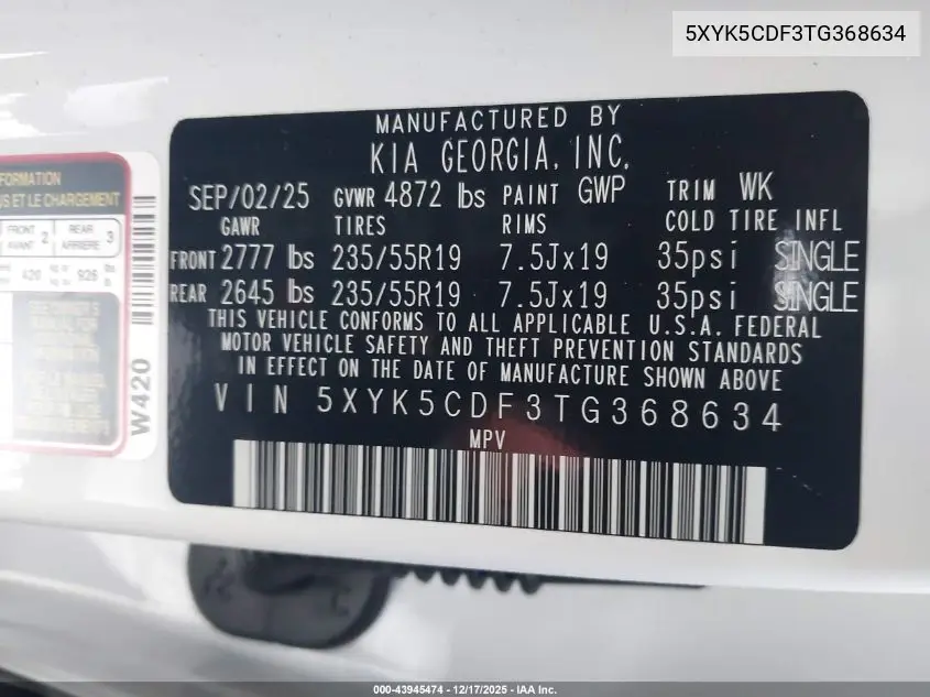 5XYK5CDF3TG368634 2026 Kia Sportage Sx-Prestige