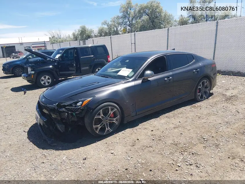 2020 Kia Stinger Gt VIN: KNAE35LC8L6080761 Lot: 45293778