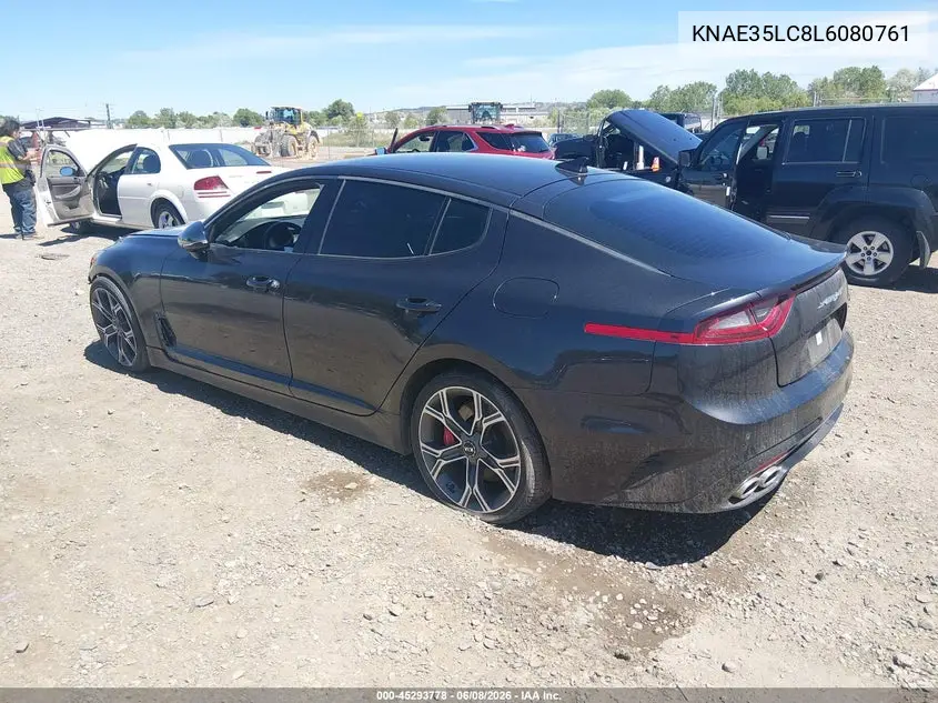 2020 Kia Stinger Gt VIN: KNAE35LC8L6080761 Lot: 45293778