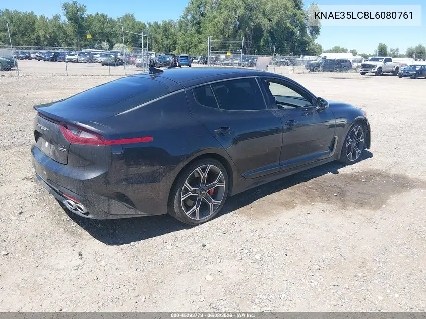 2020 Kia Stinger Gt VIN: KNAE35LC8L6080761 Lot: 45293778