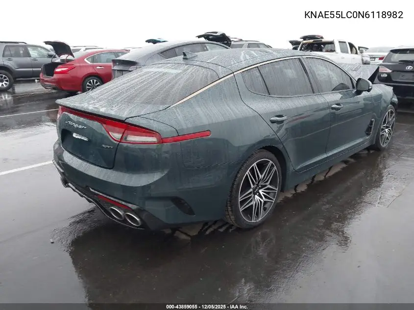 KNAE55LC0N6118982 2022 Kia Stinger Gt2
