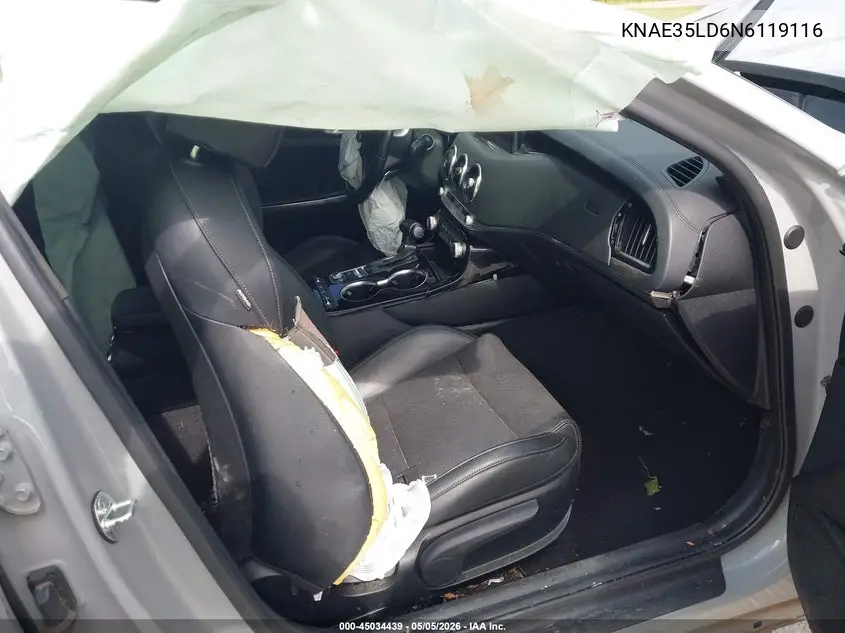 2022 Kia Stinger Gt-Line VIN: KNAE35LD6N6119116 Lot: 45034439