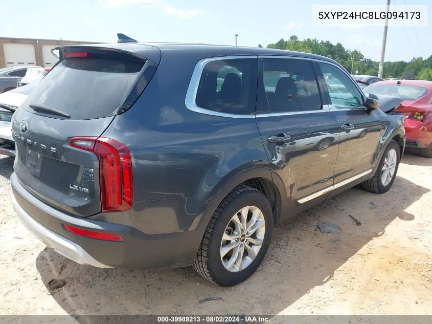 5XYP24HC8LG094173 2020 Kia Telluride Lx