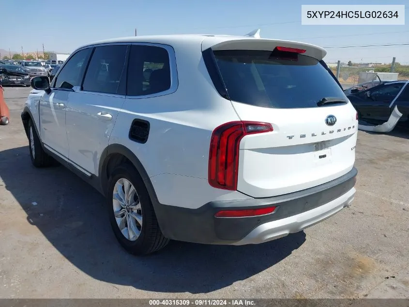 5XYP24HC5LG02634 2020 Kia Telluride Lx