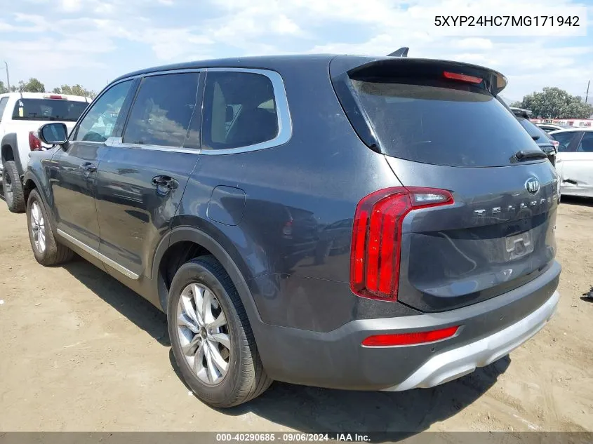 5XYP24HC7MG171942 2021 Kia Telluride Lx