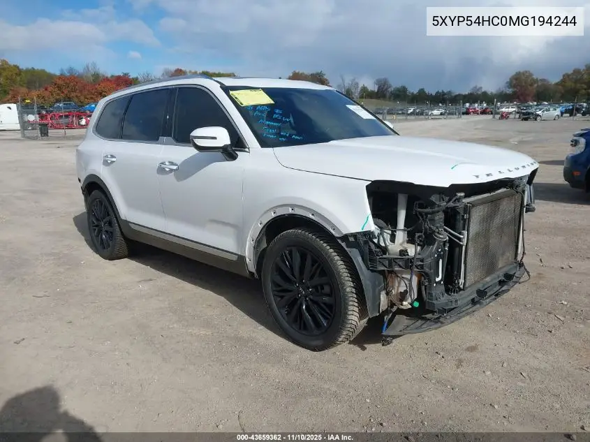 5XYP54HC0MG194244 2021 Kia Telluride Sx