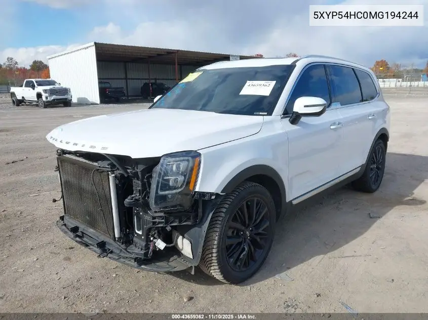 5XYP54HC0MG194244 2021 Kia Telluride Sx