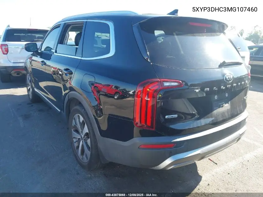5XYP3DHC3MG107460 2021 Kia Telluride Ex