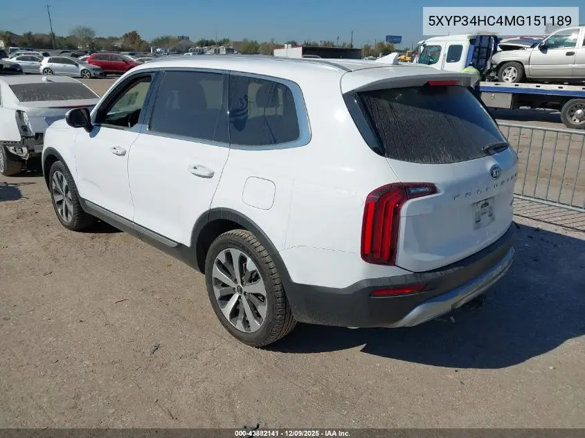 5XYP34HC4MG151189 2021 Kia Telluride Ex