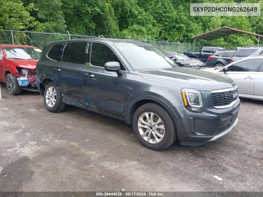 5XYP2DHC0NG262648 2022 Kia Telluride Lx