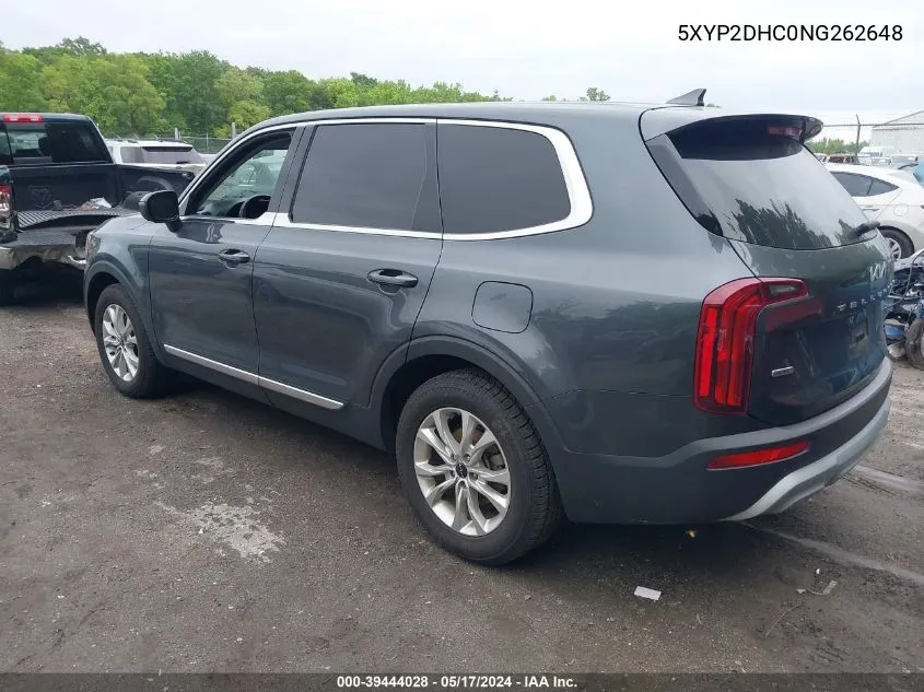 5XYP2DHC0NG262648 2022 Kia Telluride Lx