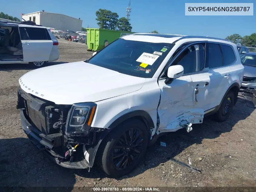 5XYP54HC6NG258787 2022 Kia Telluride Sx