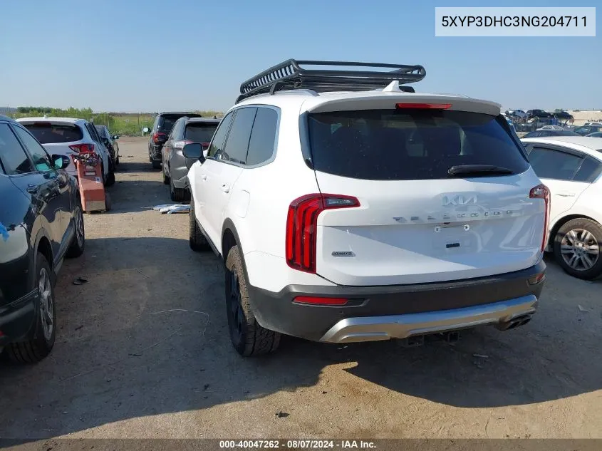 5XYP3DHC3NG204711 2022 Kia Telluride Ex