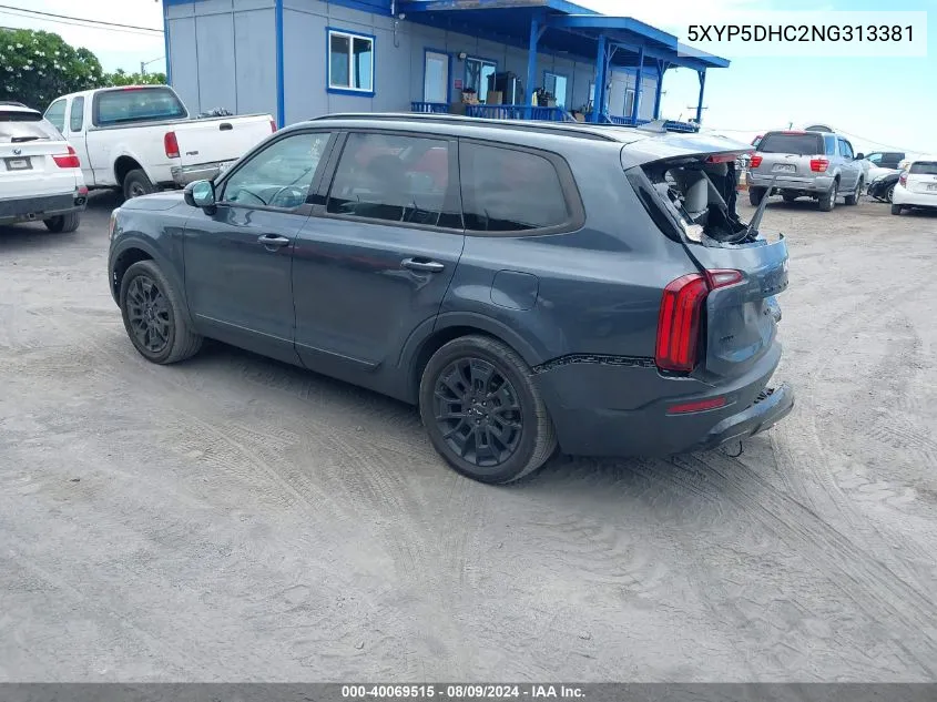 5XYP5DHC2NG313381 2022 Kia Telluride Sx