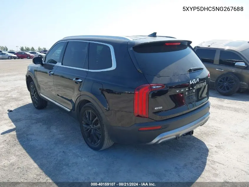 5XYP5DHC5NG267688 2022 Kia Telluride Sx