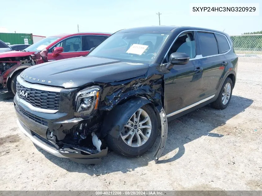 5XYP24HC3NG320929 2022 Kia Telluride Lx