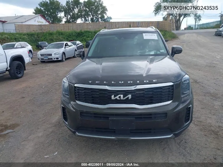 5XYP6DHC7NG243535 2022 Kia Telluride S