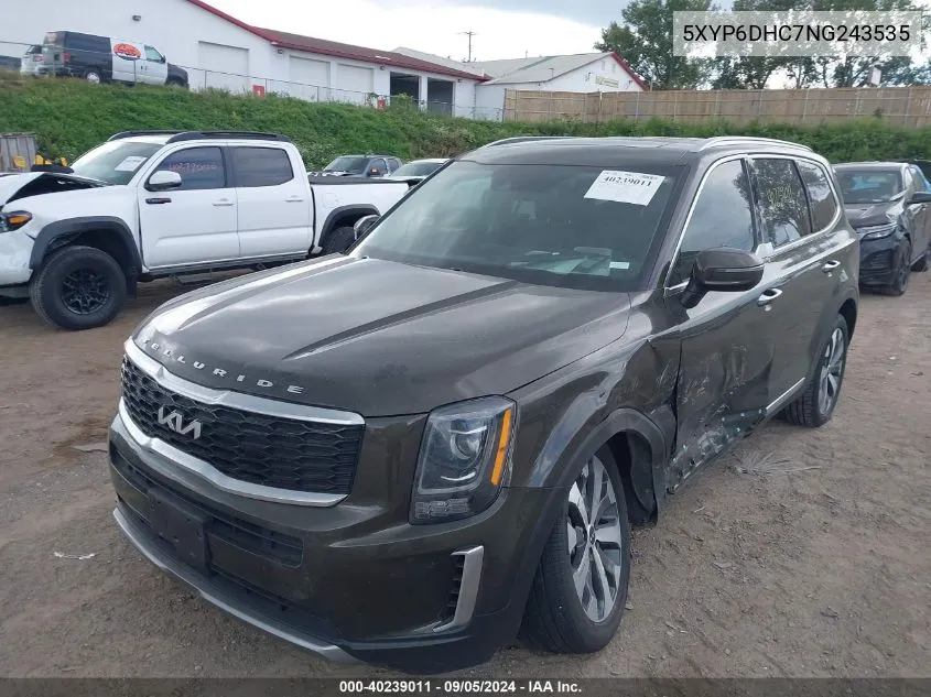 5XYP6DHC7NG243535 2022 Kia Telluride S