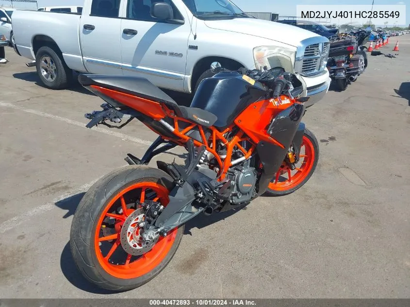 MD2JYJ401HC285549 2017 Ktm 390 Duke