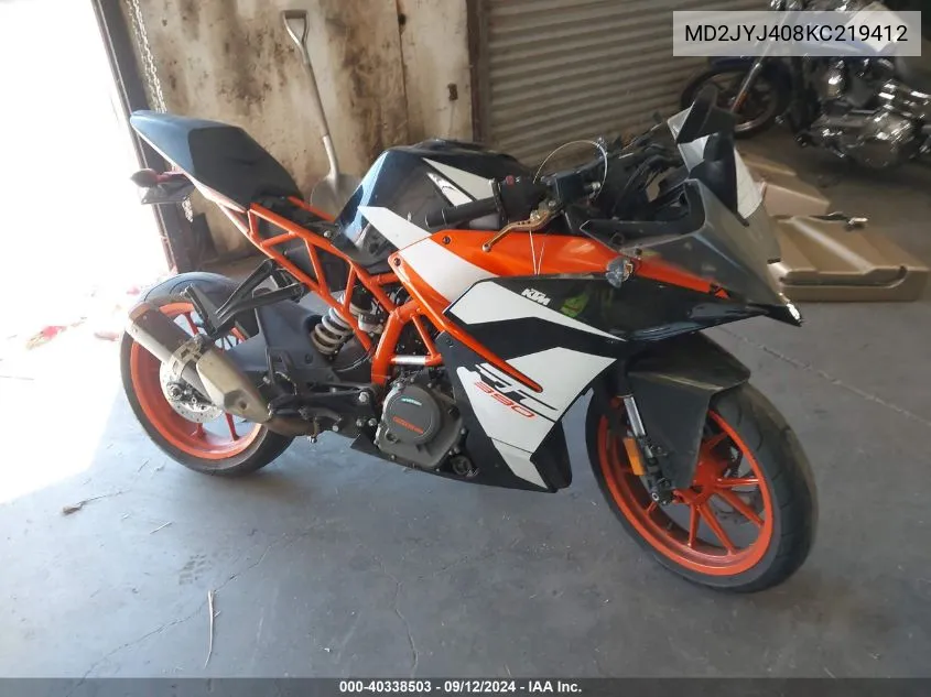 MD2JYJ408KC219412 2019 Ktm 390 Rc