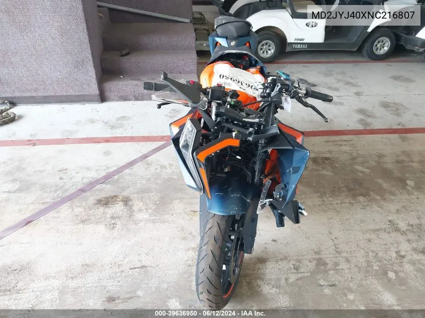 MD2JYJ40XNC216807 2022 Ktm 390 Rc