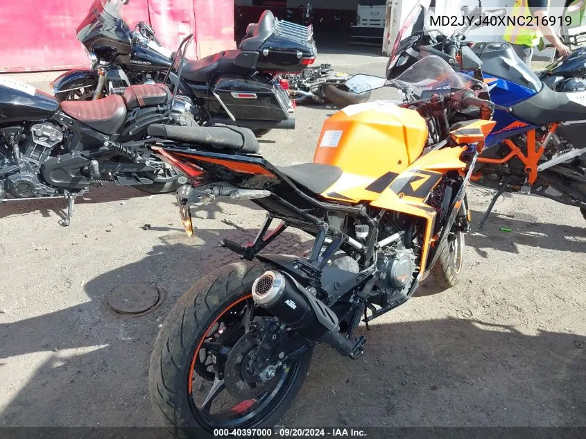 MD2JYJ40XNC216919 2022 Ktm 390 Rc