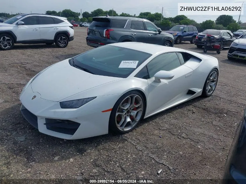 ZHWUC2ZF1HLA06292 2017 Lamborghini Huracan Lp580-2