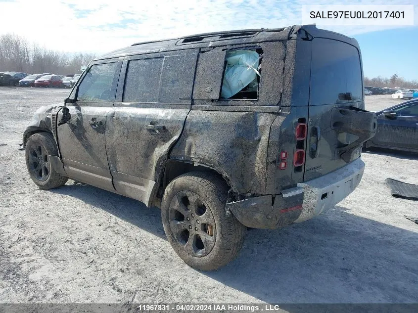 SALE97EU0L2017401 2020 Land Rover Defender 110