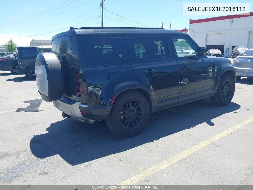 2020 Land Rover Defender 110 S VIN: SALEJEEX1L2018112 Lot: 39554226