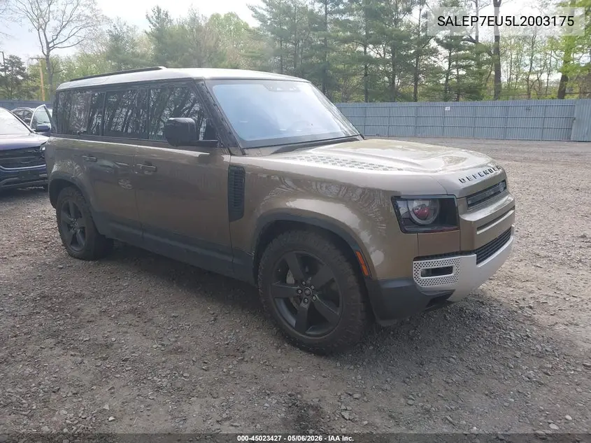 2020 Land Rover Defender 110 Se VIN: SALEP7EU5L2003175 Lot: 45023427