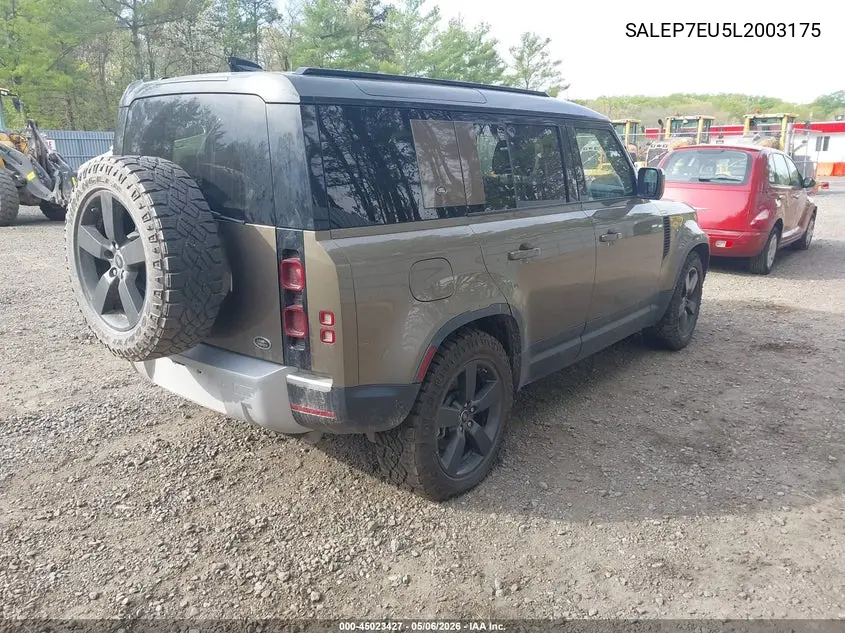 2020 Land Rover Defender 110 Se VIN: SALEP7EU5L2003175 Lot: 45023427