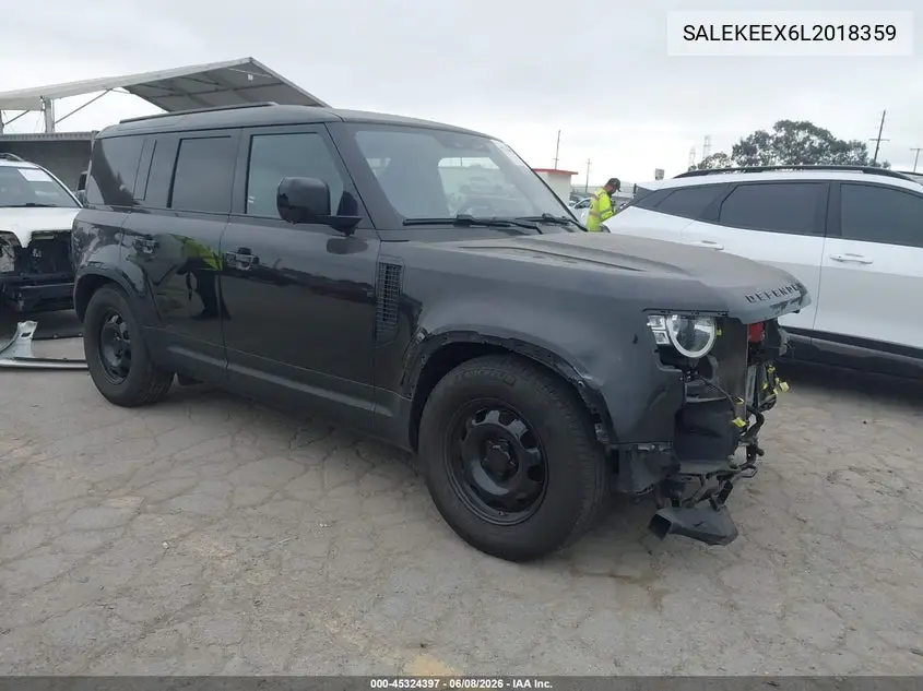 2020 Land Rover Defender 110 Standard VIN: SALEKEEX6L2018359 Lot: 45324397