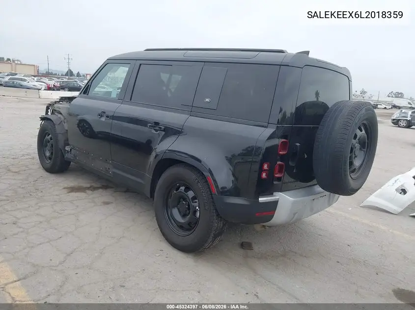 2020 Land Rover Defender 110 Standard VIN: SALEKEEX6L2018359 Lot: 45324397