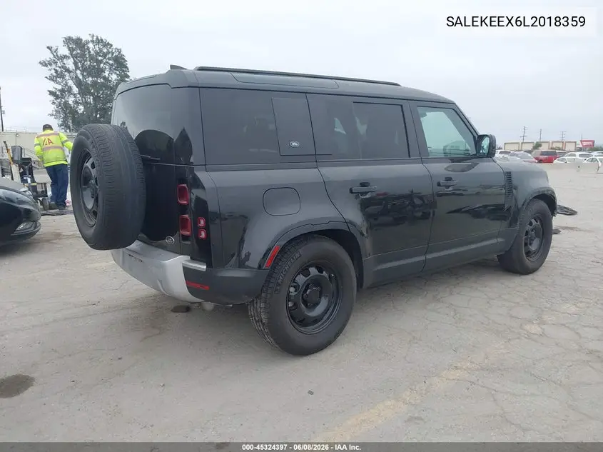 2020 Land Rover Defender 110 Standard VIN: SALEKEEX6L2018359 Lot: 45324397