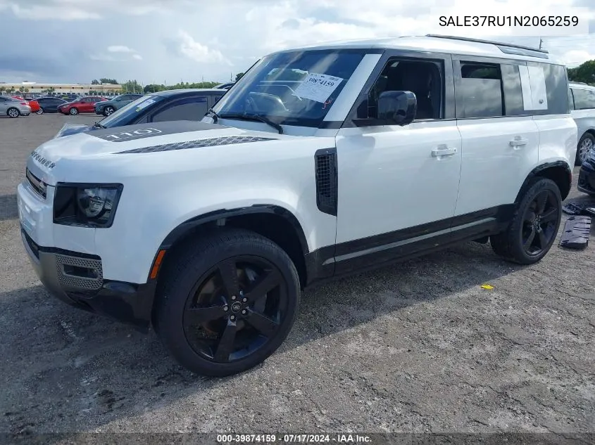 2022 Land Rover Defender 110 X-Dynamic Hse VIN: SALE37RU1N2065259 Lot: 39874159