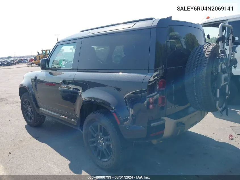 2022 Land Rover Defender 90 X-Dynamic S VIN: SALEY6RU4N2069141 Lot: 40000799