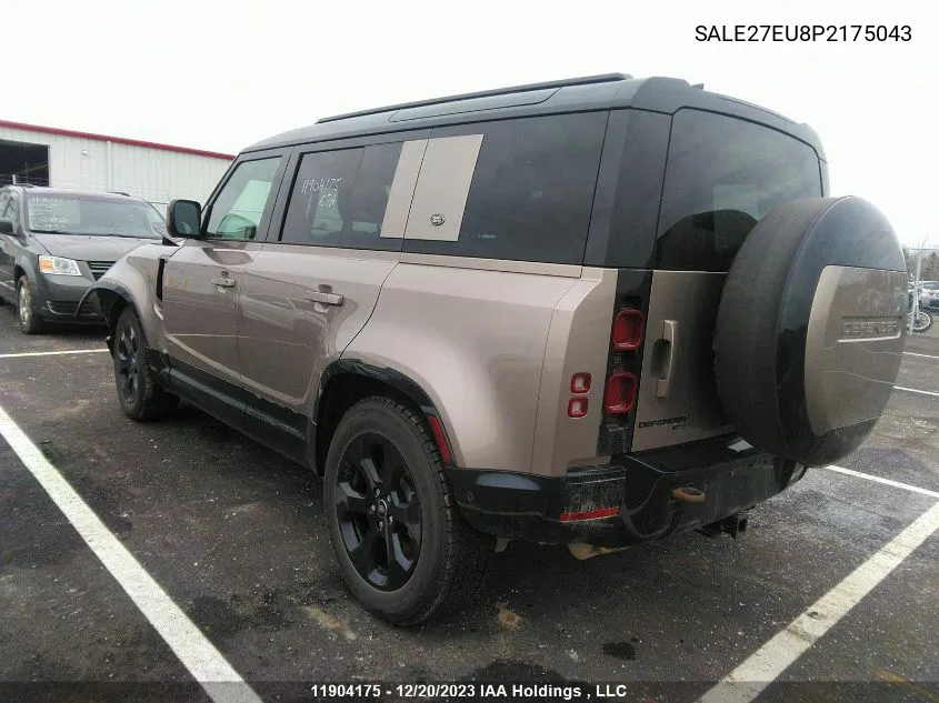 2023 Land Rover Defender VIN: SALE27EU8P2175043 Lot: 11904175